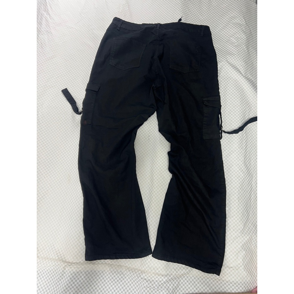 VIP Jeans Womens Black Wide‎ Leg Cargo Pants Size 17 Streetwear Grunge Y2K